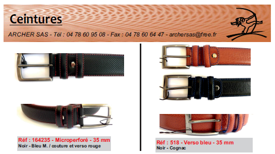 Catalogue ceintures