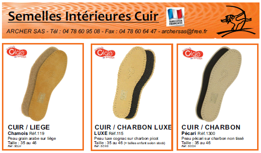Catalogue semelles