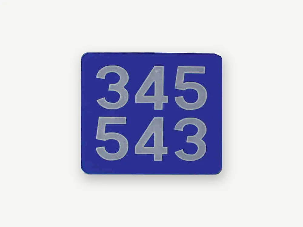Plaque d'identification bleue pour trottinette, moto-cross et quad, Archer SAS Lyon